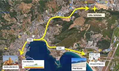 a map of the proposed upgrade to wisma seaworld at Villa SERENA in Sarrola-Carcopino
