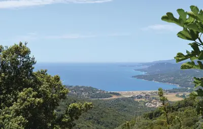 a view of a lake from the hills at Nice Apartment In Sollacaro With Wifi in Sollacaro