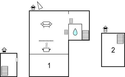 a schematic diagram of a laboratory with three different reactions at Nice Apartment In Sollacaro With Wifi in Sollacaro