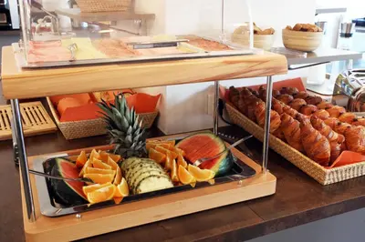 a display case with a bunch of different types of food at Capo D'orto - Porto - Corse in Porto Ota