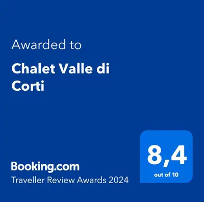 a screenshot of a cell phone with the text awarded to chalkillevalle din at Chalet Valle di Corti in Pianottoli-Caldarello