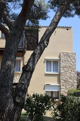 a large tree in front of a building at La Villa in Favone