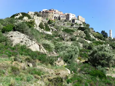 a village on the side of a mountain at Apartment Casa Marcelli by Interhome in SantʼAntonino