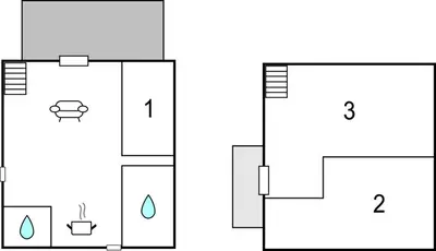 two diagrams of a washing machine with the first diagram and the second diagram showing at 3 Bedroom Lovely Home In Cervione in Cervione