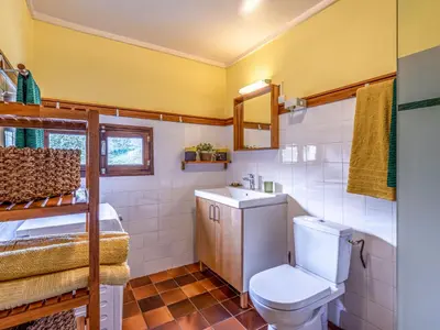 a bathroom with a toilet and a sink at Holiday Home Svyntha by Interhome in Prunelli-di-Fiumorbo
