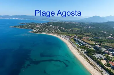 an aerial view of a beach in place argosica at Vue mer panoramique plage 50m Porticcio Corse in Porticcio