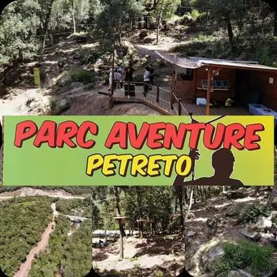 a collage of pictures of a park adventure federation sign at Beau F4 petreto-Bicchisano in Petreto-Bicchisano