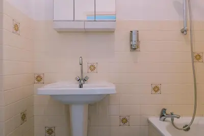 a bathroom with a sink and a bath tub at Creste E Mare in Ajaccio