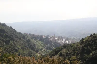 a view of a valley in the mountains at Rustica in Prunete