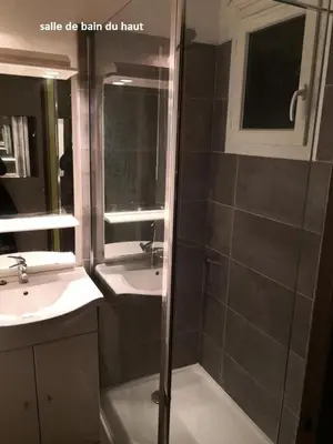 a bathroom with a shower and a sink at Villa La Viva Porticcio in Porticcio