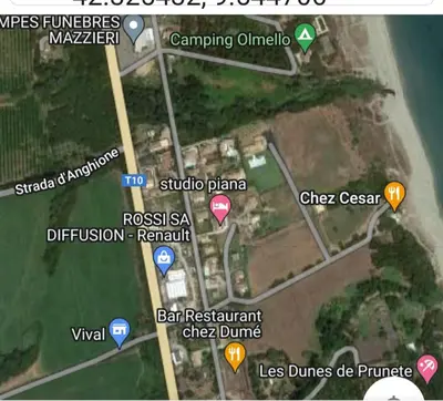 a map of a park with balloons on it at CASA Piana in Cervione