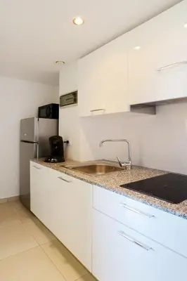 a bathroom with a shower and a sink at Apartment MB4 Loggia by Interhome in Moriani Plage