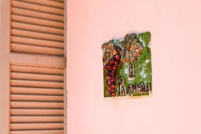 a switch on a wall with fruit on it at U Parasu in Santa-Maria-Figaniella