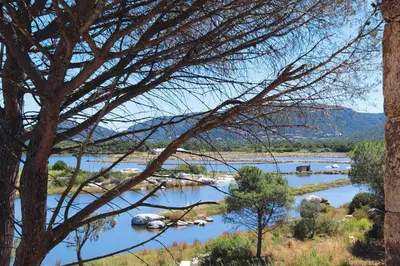 a view of a river with rocks and trees at Apartment in Corsica near Palombaggia Beach in Porto-Vecchio