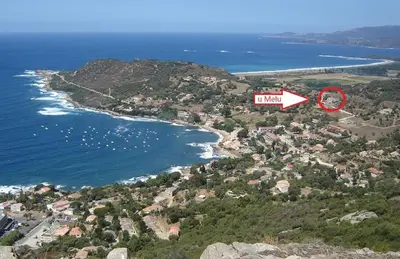 an island with a sign that says virgin at Residence U MELU GRAND T3 JAUNE à l'étage in Tiuccia