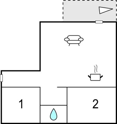 a block diagram of a stove with a diagram of aperature at Amazing Apartment In Moriani Plage in Moriani Plage