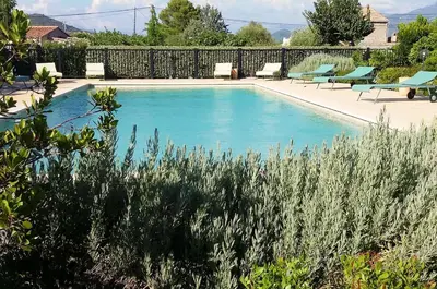 a house with a yard with a tree and a building at Résidence Casa Favalella in Porto Pollo