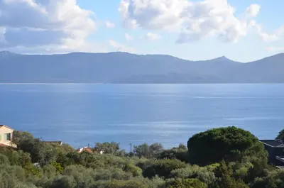 a view of a large body of water at Résidence Giovanello in Porto Pollo