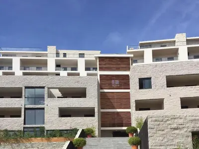 an image of a swimming pool in the backyard of a house at Apartment Château-19 by Interhome in Porto-Vecchio