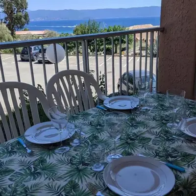 Studio 4 pers terrasse vue mer