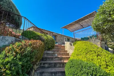 a set of stairs leading up to a building at Casa Percale Di Porto-Vecchio in Porto-Vecchio