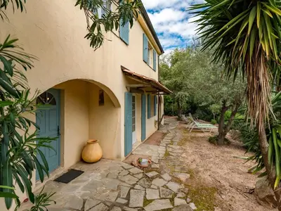 a house with a vase sitting outside of it at Villa Villa Pavellone by Interhome in Porto-Vecchio