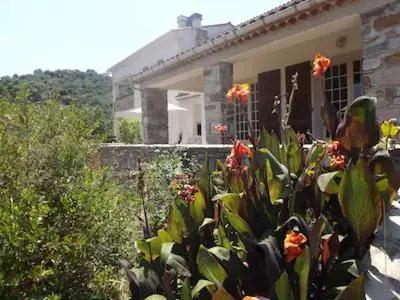a house with a lot of plants in front of it at LES TERRASSES D ACQUACITOSA in SERRA DI FIUMORBO