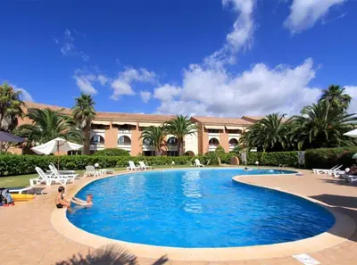a pool at the resort at Corse Appartement vue mer - Linguizzetta - Marine de Bravone in Linguizzetta