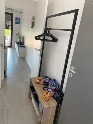 a treadmill in a room next to a door at Stella mare à porticcio in Porticcio