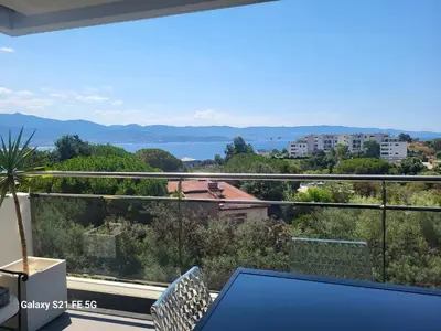 a view from the balcony of a house at T2 VUE MER - ENTREE DE VILLE in Ajaccio