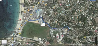 a map of a park with a map of a city at LoCorse - Superbe appartement T2 avec une belle vue mer in Grosseto-Prugna