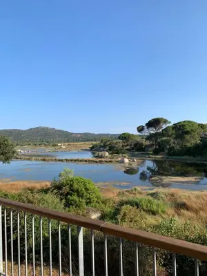 a view of a river from a bridge at Appartement F2 Porto Vecchio vue sur les salines in Porto-Vecchio