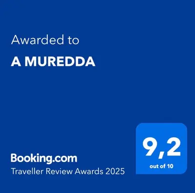 a blue text box with the words awarded to a miracle at A MUREDDA in Bonifacio