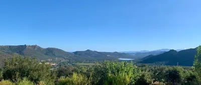 a view of a valley with mountains in the background at U Sognu in Muro