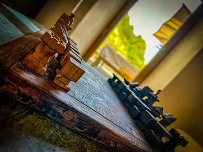 a lego model of a train on a table at Eco Gîte avec vue sur mer in Chiatra