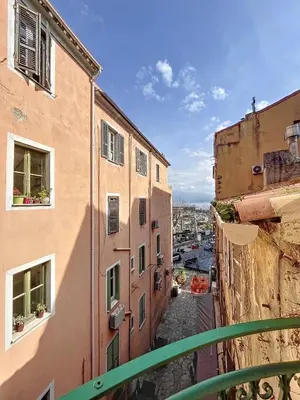 a view from the balcony of a building at Appartement T2 Vieux Port d'Ajaccio in Ajaccio