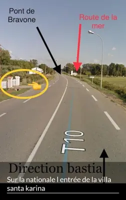 an image of a road with a collision hazard at Villa santa karina in Linguizzetta