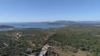 an aerial view of a lake and trees at Villa Mekasteni in Cirendinu
