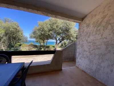 a balcony with a view of the ocean at Les Roches de Figa in Conca