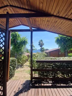 a view from the deck of a house at Mare E Monti in Porto Pollo