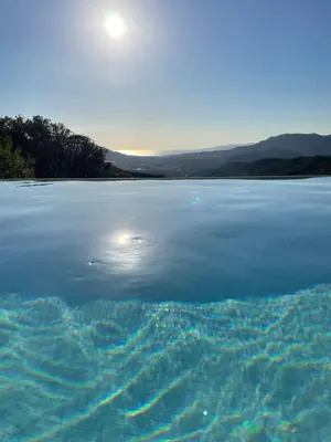 a view of a large body of water at Villa U Tramontu in Granace