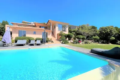 a villa with a swimming pool and a house at Villa Surella Di Fautea in Conca
