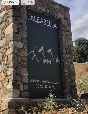 a sign at the entrance to laadera mountain at Maison en pierre corse avec vue entre mer et montagne in Moltifao