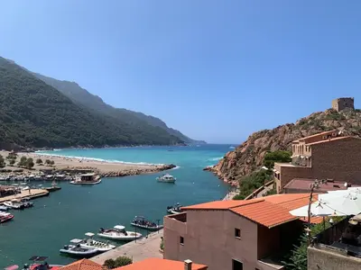 a view of a river with boats in the water at Le cap’o in Porto Ota