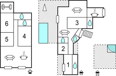 a block diagram of a block diagram of a toilet at Lovely Home In Porticcio in Porticcio