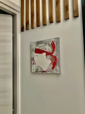 a painting on a wall next to a staircase at tytoun evasion in Borgo