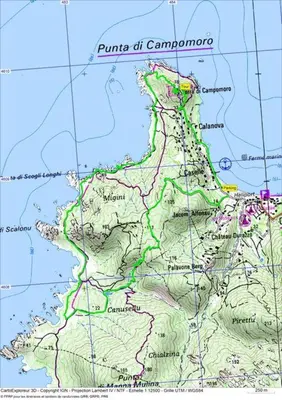 a detailed map of the province of campaho at T2 d'exception 100m plage terrasse vue mer et montagnes in Propriano