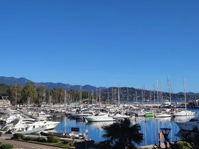 a marina filled with lots of boats in the water at Appartement sur le port Résidence Marina Palmu in Porto-Vecchio