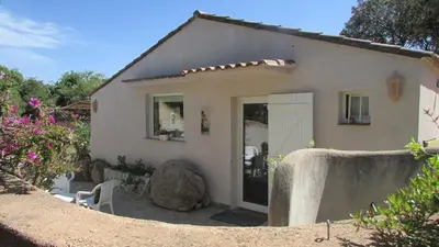 a small house with a glass door in front of it at MiniVilla 